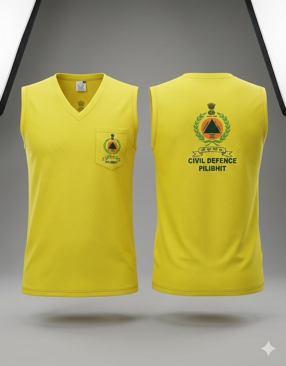 Civil Defence Yellow Safety Vest - Image 5