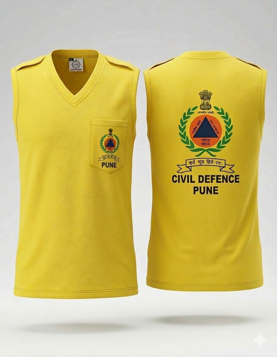 Civil Defence Yellow Safety Vest - Image 4