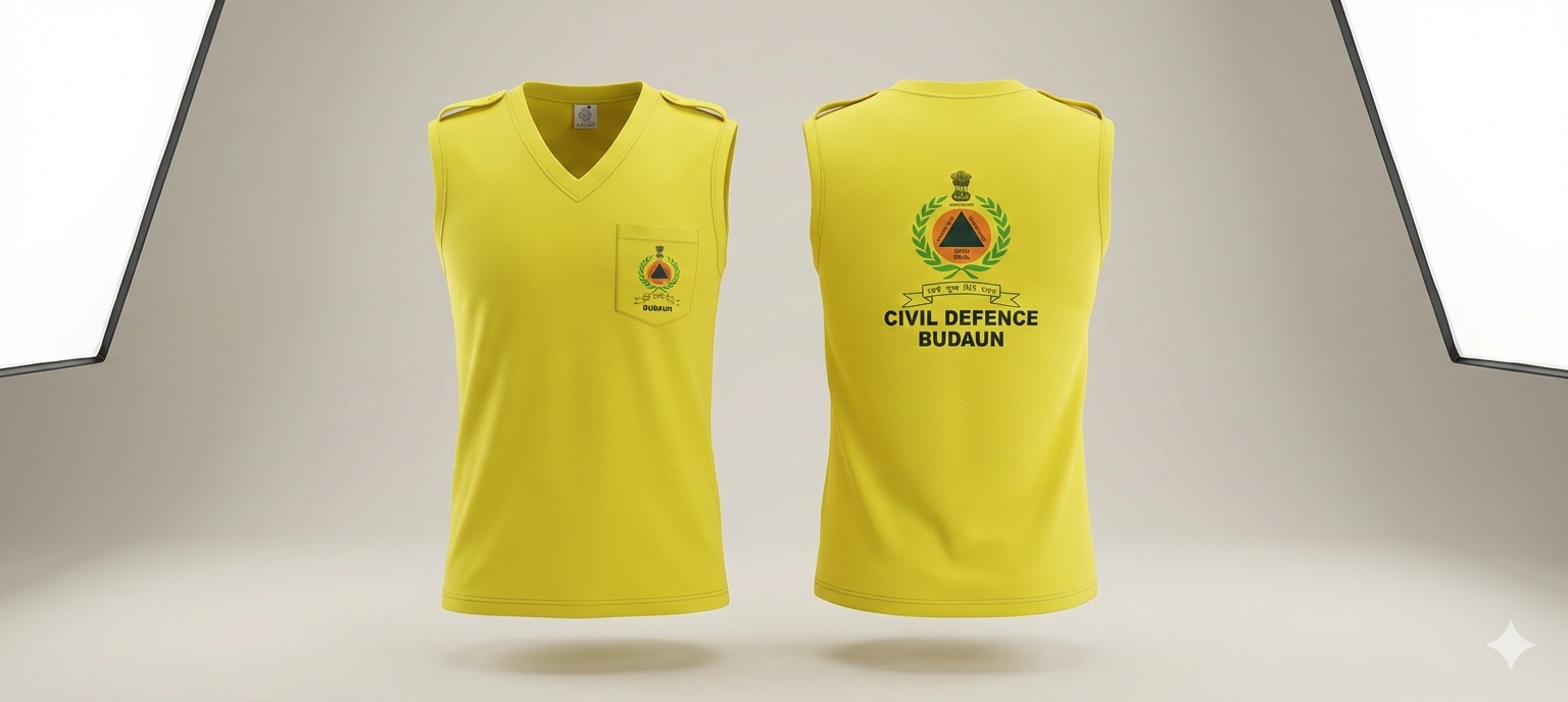 Civil Defence Yellow Safety Vest - Image 3