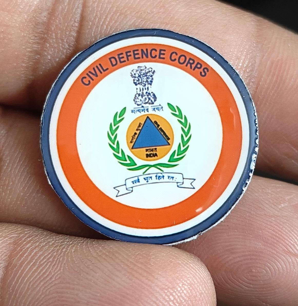 Civil Defence Metal Chest Badge