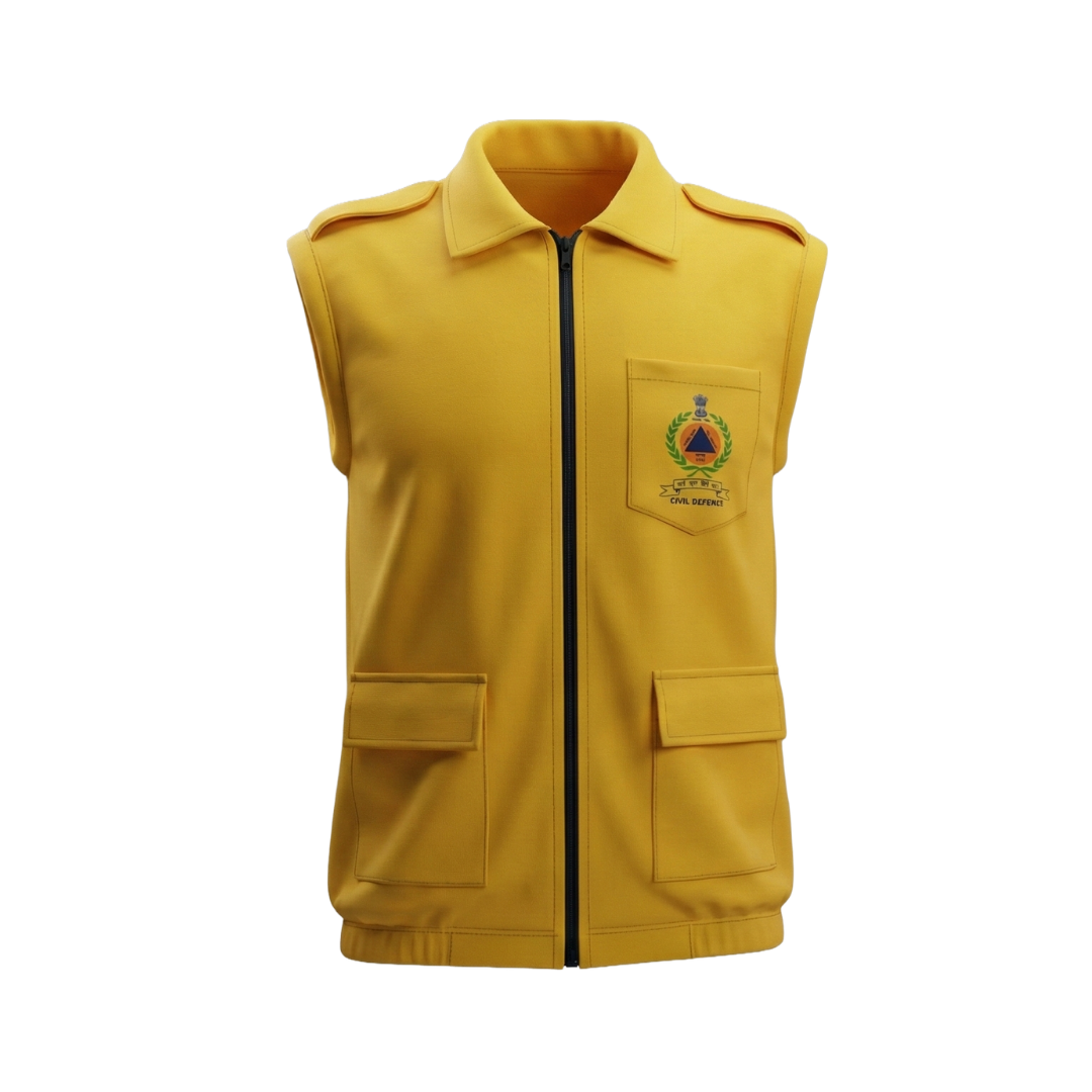 Civil Defence Yellow Utility Vest