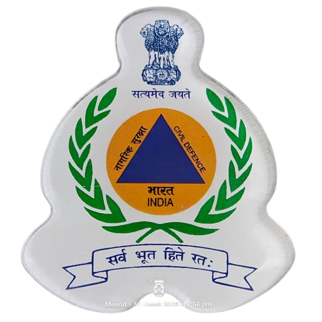 Civil Defence Acrylic Chest Badge