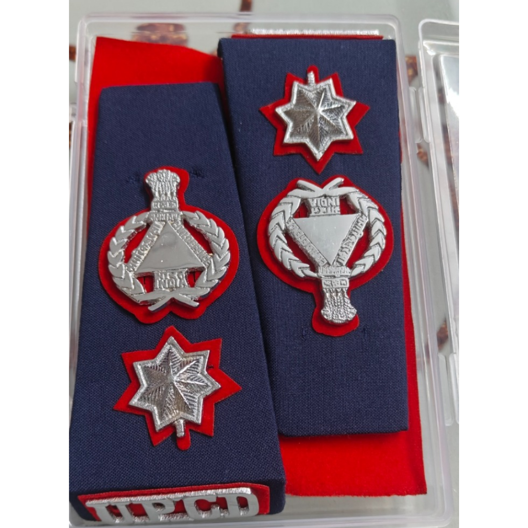 Army Rank Badge & Insignia Set – Navy Blue & Red